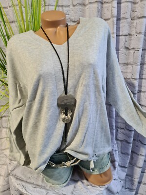 Street One Damen Pulli Pullover grau Langarm (743) Übergröße NEU