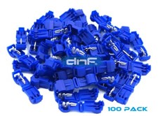 100 PACK BLUE 16-14 GAUGE 14-16 AWG T-TAPS ELECTRICAL WIRING - SHIPS FREE TODAY 