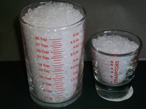 Anchor Hocking Red Kitchen Measuring Shot Glass Set Large Small Tbs Ml Oz Tsp - Picture 2 of 10