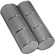 6 Neodymium Magnets 10 x 10mm Cylinder N48