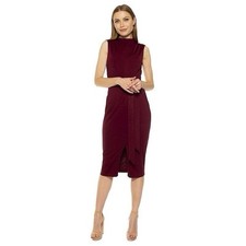 Alexia Admor New York Sheath RESTON Dress Womens S Burgundy