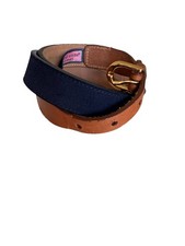 Vineyard Vines Men's Navy Suede Leather Belt — listing 2