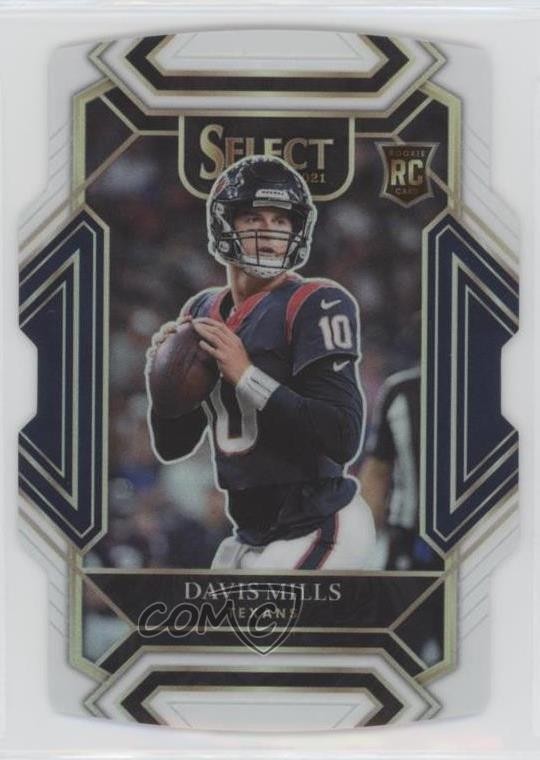 2021 Select Club Level White Prizm Die-Cut 96/99 Davis Mills #265 Rookie RC d7k