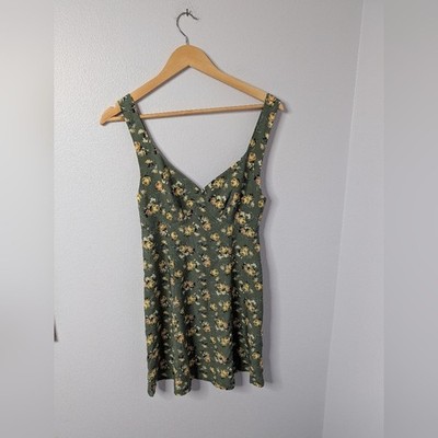 Marina Mak ''Verona'' Green Floral Dress, NWT, Size XS