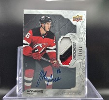 2019-20 UD Engrained Rookie Patch Auto JACK HUGHES /35 🔥 3 colors  🔥