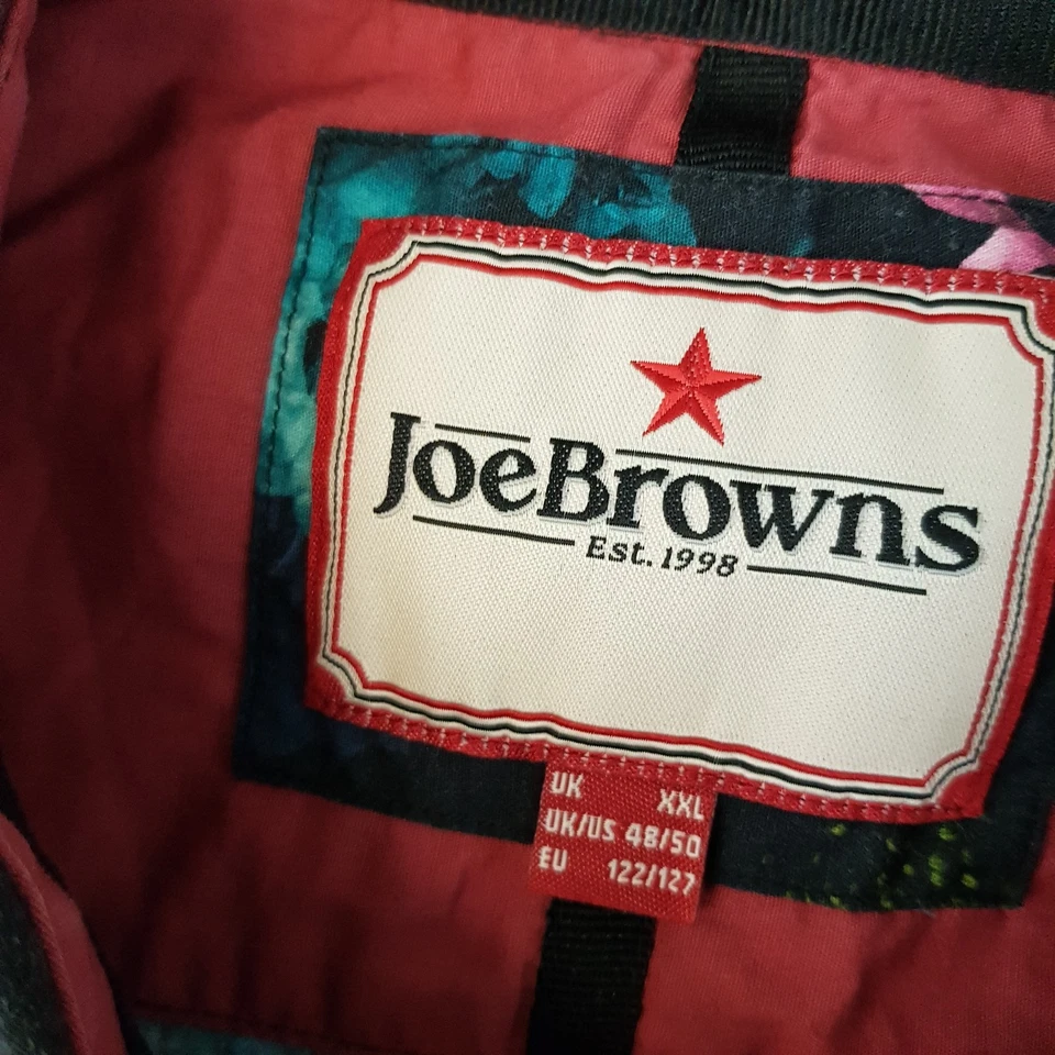 Joe Browns мужская рубашка 2XL XXL черный коричневый цветочный повседневные моды 60-х 70-х праздник - Изображение 3 из 4