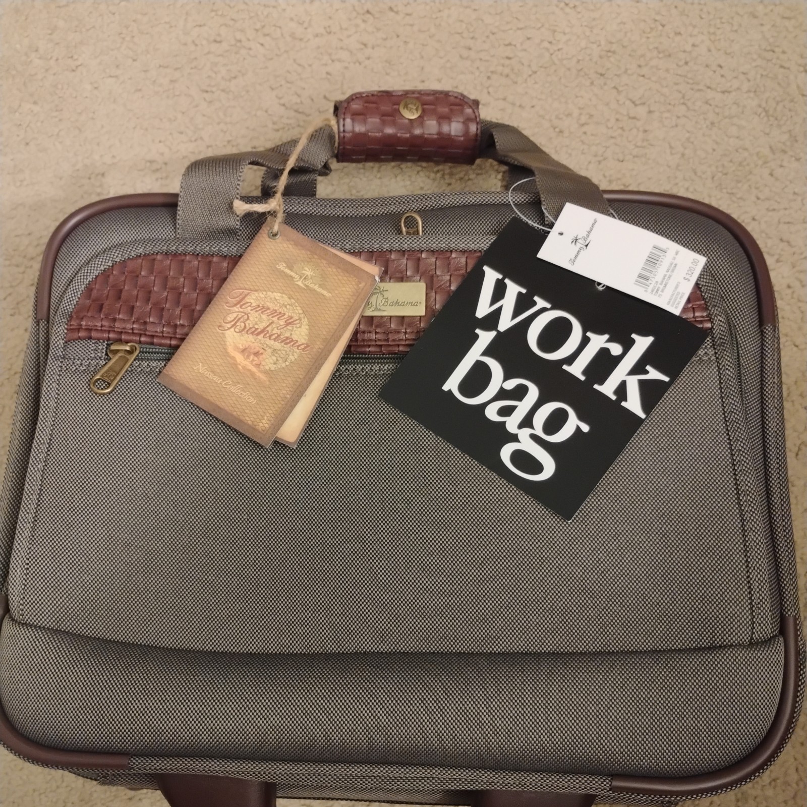 NWT'S-Tommy Bahama Rolling Laptop Bag Expandable Travel Carry-on  