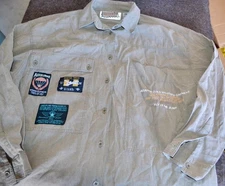 GITANO AVIATION RELATED LONG SLEEVE SHIRT LABEL SIZE LARGE