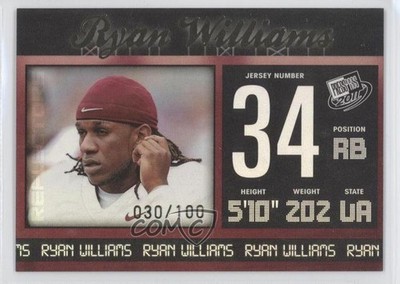 2011 Press Pass Gold Reflectors 30/100 Ryan Williams #26 Rookie RC 0a1
