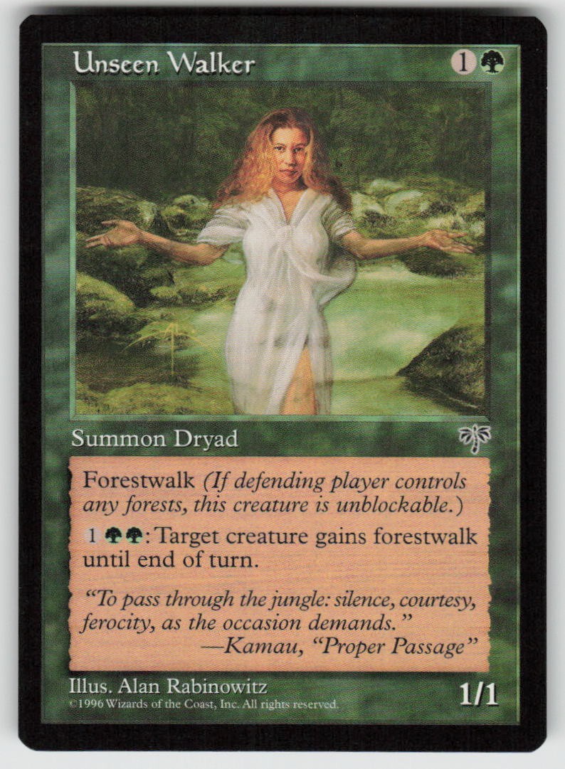 Unseen Walker Uncommon Mirage 249 MTG Near Mint