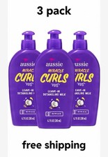   3 Pack - Aussie Miracle Curls Leave-In Detangling Milk 6.7 oz - SHIPS NOW  