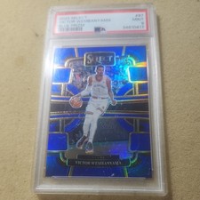 2023-24 Panini Select Concourse Victor Wembanyama Blue Prizm Rookie PSA 9 MINT