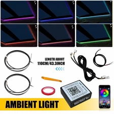 Full Color LED Sunroof Light RGB Car Roof Panoramic Skylight Ambient Light Strip