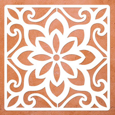 Large Reusable Tile Floor Stencils for Painting, 2-Pack, 12" X 12"