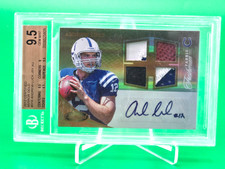 ANDREW LUCK 2012 MIRROR GOLD FRESHMAN FABRIC RPA 16/25 BGS 9.5 AUTO 10 ROOKIE RC