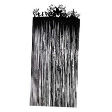 Halloween Pumpkin Door Curtain Black Shiny Foil Halloween Party Decorations