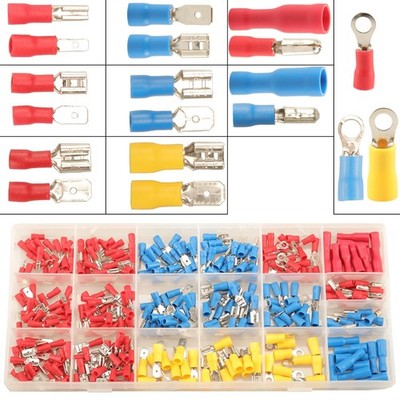 Kabelschuhe Set 350 Stück 19 Typen farbig Crimp Stecker Quetschverbinder Set