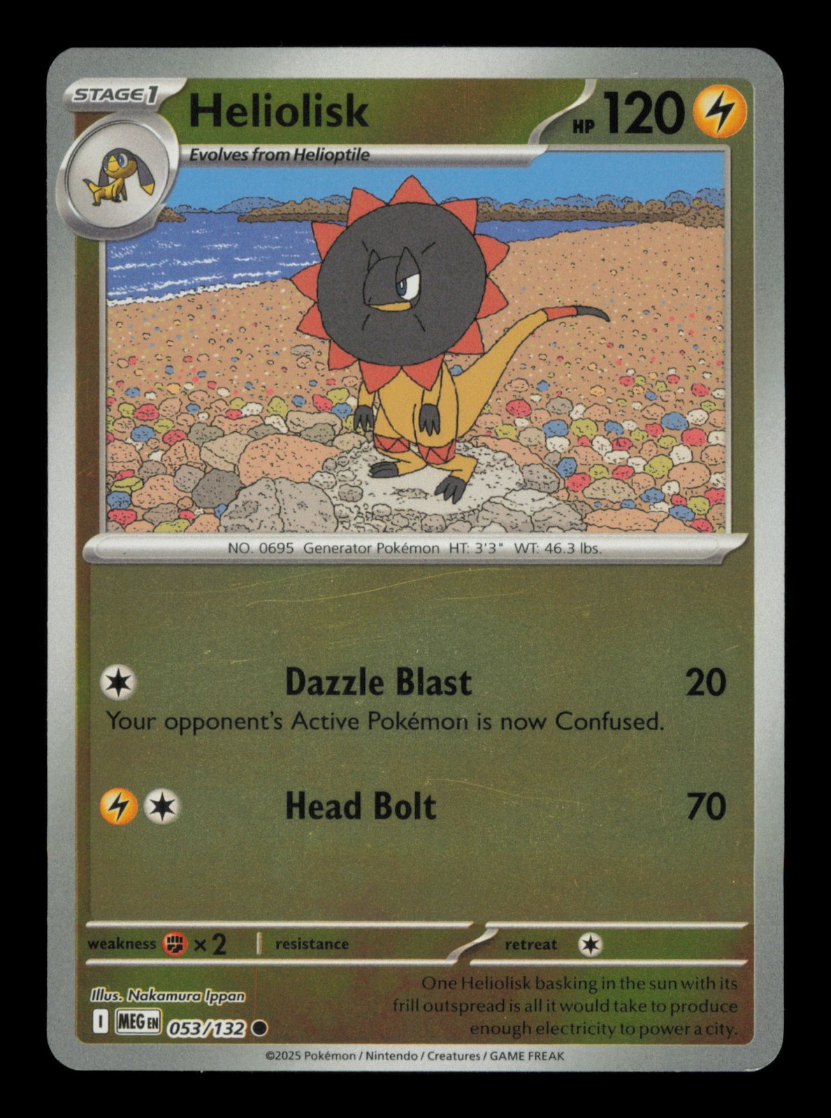 Heliolisk Common ME01: Mega Evolution 053/132 Reverse Holofoil NM