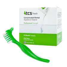 TCS Fresh Concentrated Dental Appliance Cleaner Set, Professional Denture and...