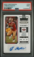 2022 CONTENDERS AUTO #204 JORDAN MASON PSA 9
