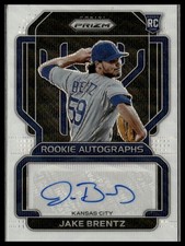 2022 Panini Prizm #RA-BZ Jake Brentz Rookie Autographs White Wave Prizm #/50