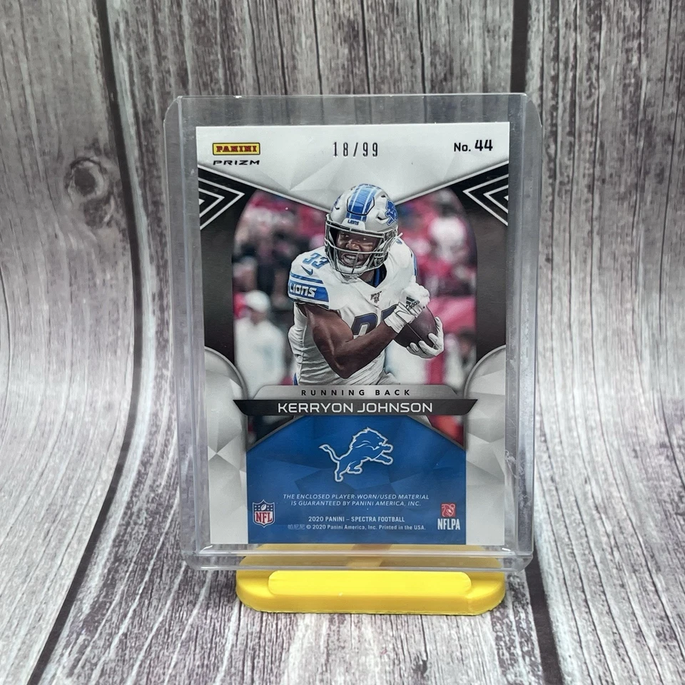 2020 Panini Spectra - Max Impact Relics #44 Kerryon Johnson ✨18/99✨ - Image 2 of 2