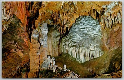 Color Cascades Luray Caverns Virginia Postcard Chrome Cave Formations