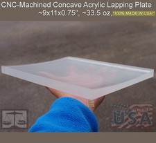 9x11x0.75  Concave Acrylic Hone Lapping Plate...