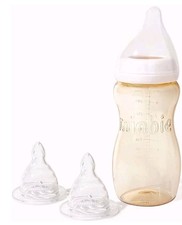 Minbie 6 Months Breastfeeding Baby Bottle - Anti Colic and Reflux, BPA Free