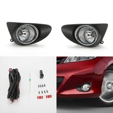 Clear Fog Lights For 2012-2014 Toyota Yaris Hatchback Bezel Switch Wire Lr Pair