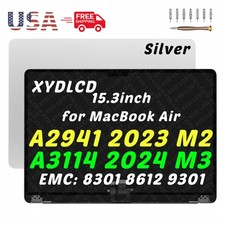15.3" for Macbook Air A3114 Retina 2024 EMC 8612 9301 LCD Screen Assembly Silver