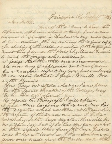 George W.H. Calver Civil War ALS – 147th PA Assistant Surgeon Letter 1864