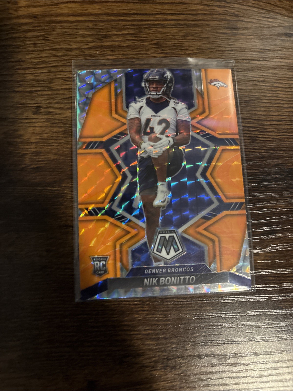 2022 Panini Mosaic - Rookies Nik Bonitto #396 Mosaic Reactive Orange Prizm (RC)