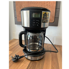 Russell Hobbs Digital 15-Cup Filter Coffee Maker Timer Glass Carafe Black/Silver