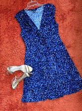 Vintage Chaps Dress – Medium – Vietnam – Blue – Sleeveless 💙👗
