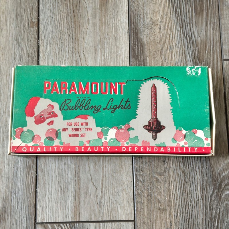 BOX ONLY Vintage Paramount Christmas Lights EMPTY BOX NO LIGHTS NO CORD #2 Rare