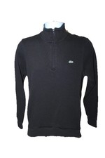 Lacoste Sweater Mens Size 4 Black 1/4 Zip Pullover Shirt Adult Medium/Small