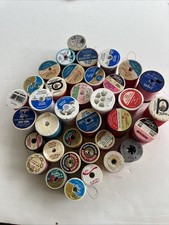Vintage Thread Spools Sewing Mixed Colors Sizes Sewing Lot Of 36
