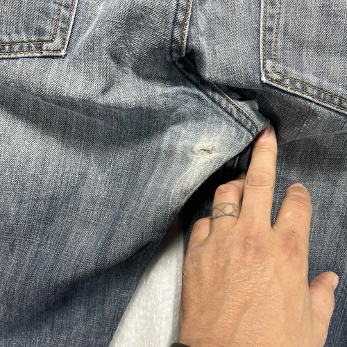 Vintage 1969 Gap Jeans Mens 38x32 Blue Loose Straight Fit 90s Y2K Medium Wash - Picture 15 of 19