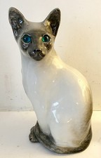 Superb Winstanley Siamese Cat with Cathedral Turquoise Glass Eyes - Size 5