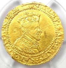 1609-25 Scotland Gold James I Crown Coin - Certified PCGS AU Details - Rare!