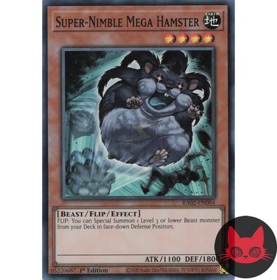 Yugioh Super-Nimble Mega Hamster RA02-EN004 Super Rare 1st Edition NM