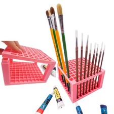 2-Pack 96 Holes Pencil  Brush Holder,Plastic Desk Organizer Stand Holder for...