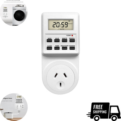 ELEKTRONISCHE 24 STUNDEN 7 TAGE 13A NETZSTECKER DIGITALE ZEITSCHALTUHR STECKDOSE