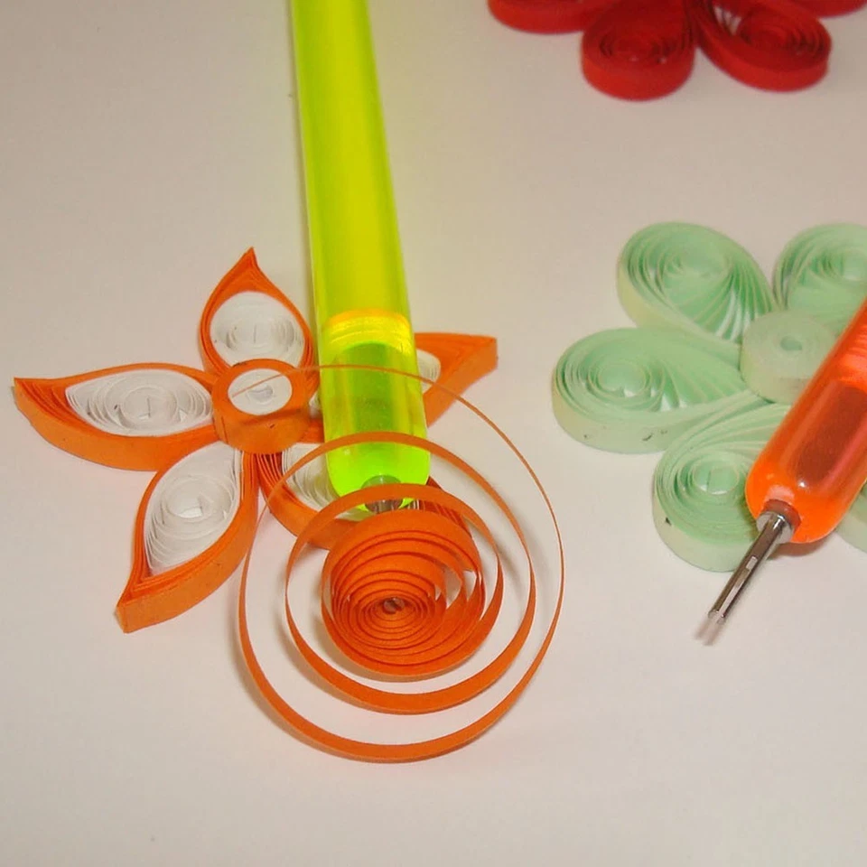 Paper Quilting Strip DIY Strips DIY Paper Craft Dark Green Paper White - Image 4 of 4