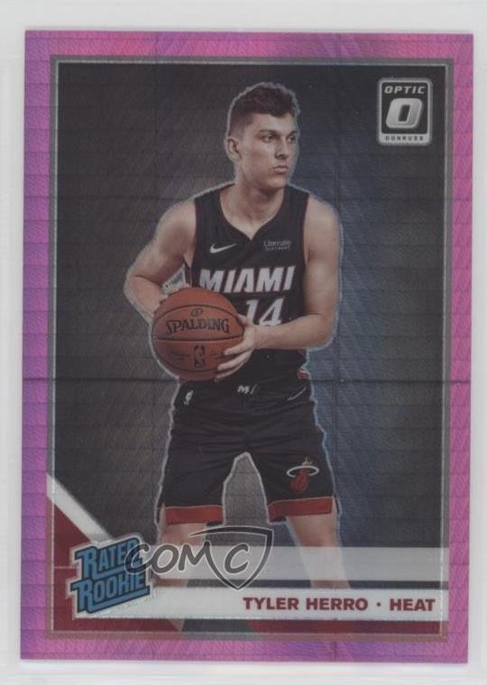 2019-20 Panini Donruss Optic Rated Rookie Pink Hyper Prizm Tyler Herro #172 0b02