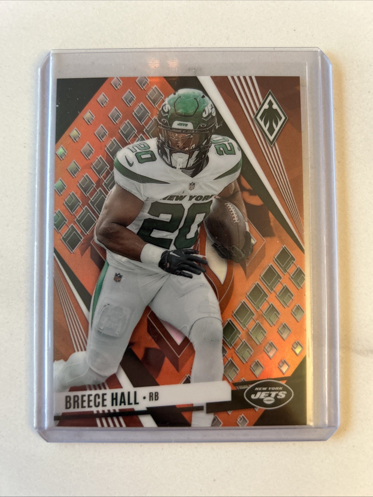 2023 Panini Phoenix - Breece Hall Orange /75 Number Match 20/75 NY Jets