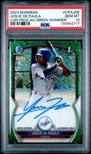 Josue De Paula Bowman Chrome 2023 Green /99 Auto