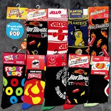 NWT Crazy Cool Funny Food Candy Hot Sauce Novelty Crew Cut Socks 11 Pairs