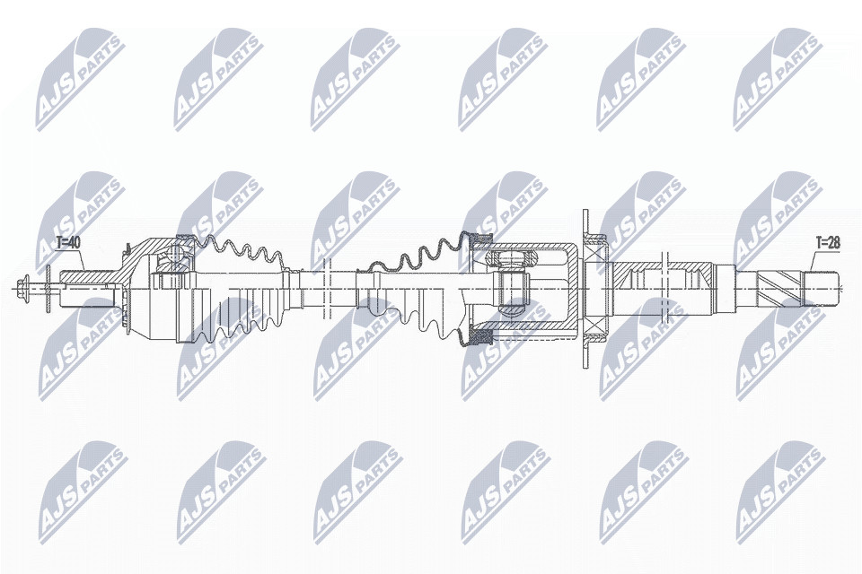 Front Right NTY OE NPW-VV-145 Drive Shaft for VOLVO